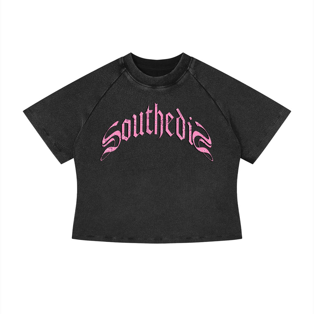 Women's Mineral Wash Crop T-Shirt